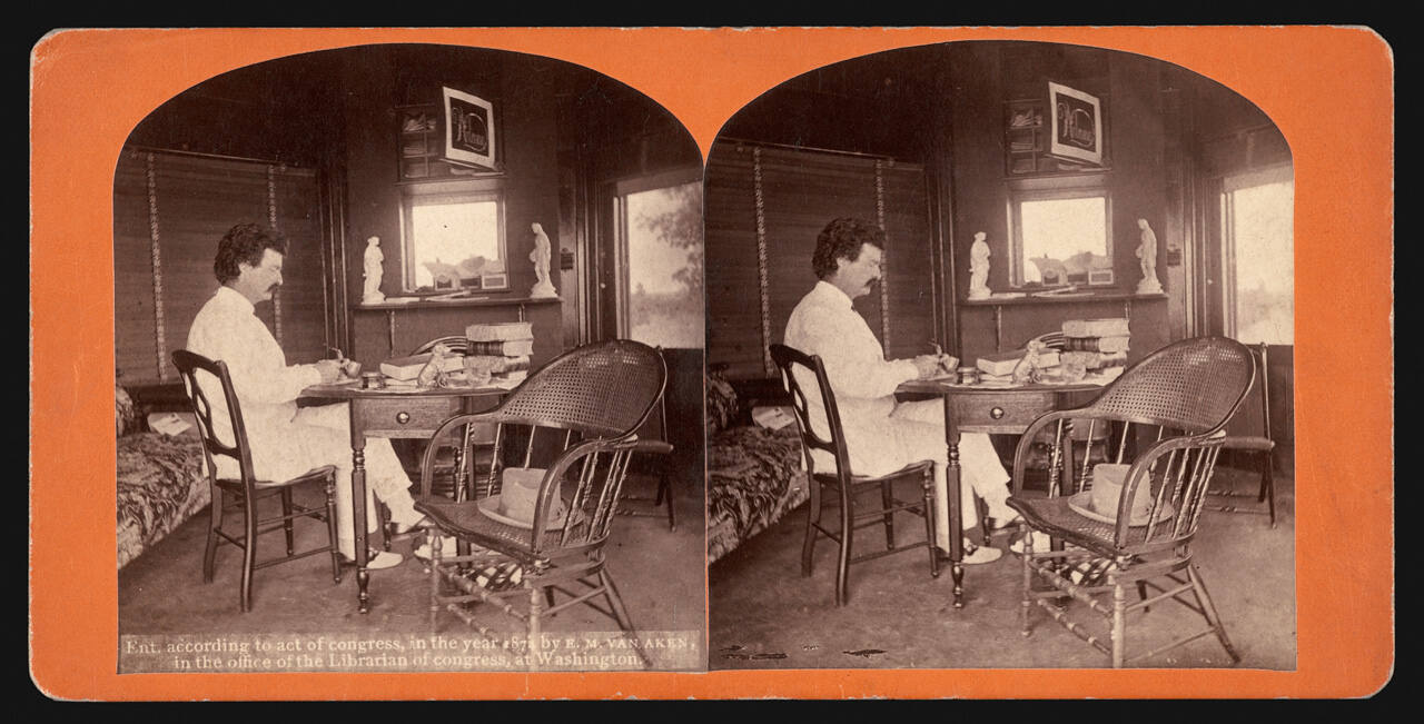 Mark Twain in his Study