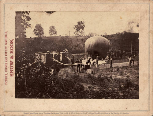 Professor Lowe inflating Balloon Intrepid