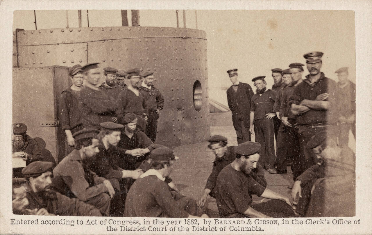 Deck View of Monitor, with crew in foreground