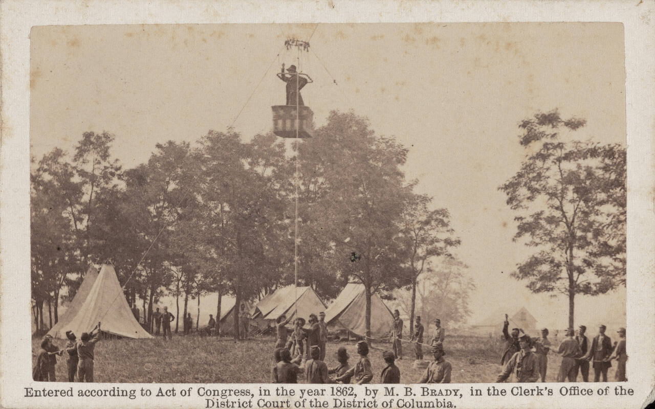 Prof. Lowe reconnoitering at Battle of Fair Oaks