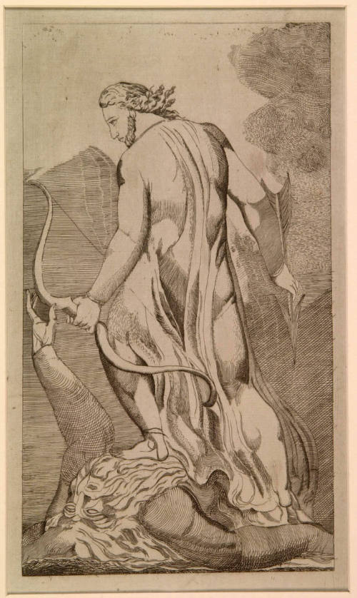 Christ with a Bow, Trampling on Satan Christ Trampling on Satan