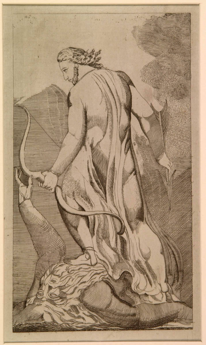 Christ with a Bow, Trampling on Satan Christ Trampling on Satan