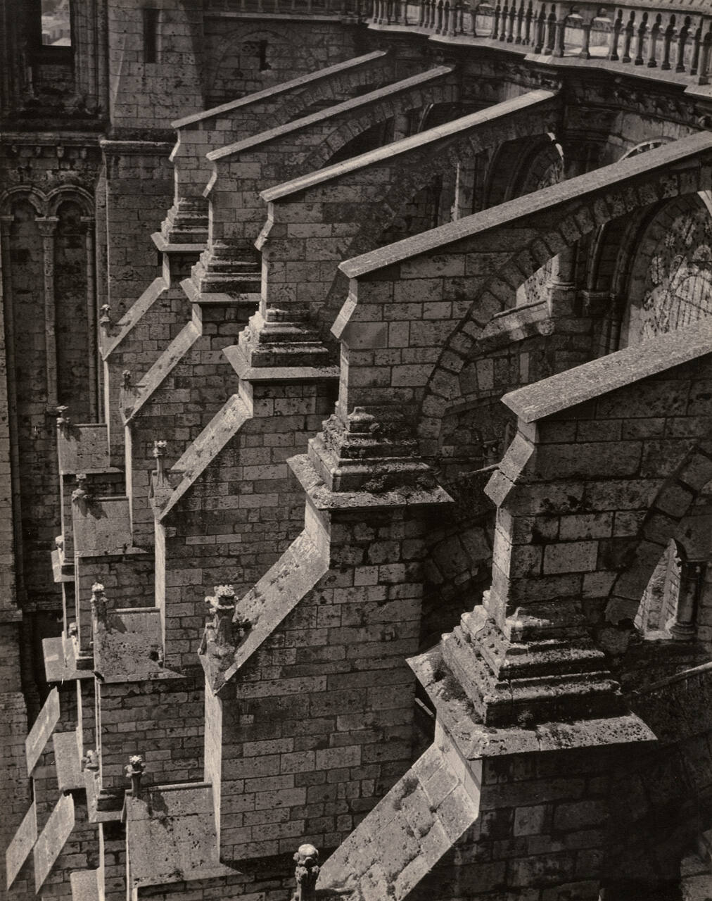 Chartres--Buttresses, from the South Porch
