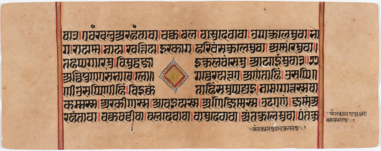 Jain Manuscript of the Kalpasutra and Kalakacavyakatha: reccto; text, verso; text