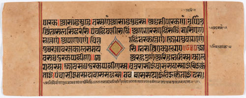Jain Manuscript of the Kalpasutra and Kalakacavyakatha: recto; text, verso; painting of Two Jinas, Munisuvrata and Nami