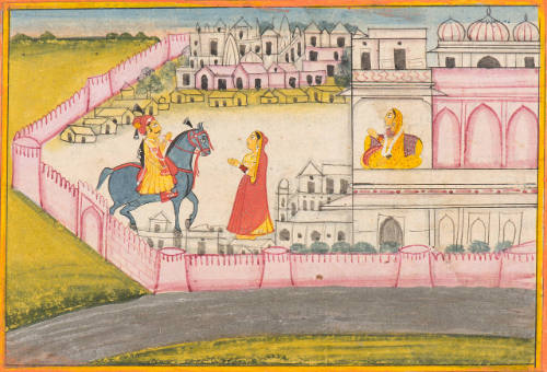 Man on Horse with Two Women