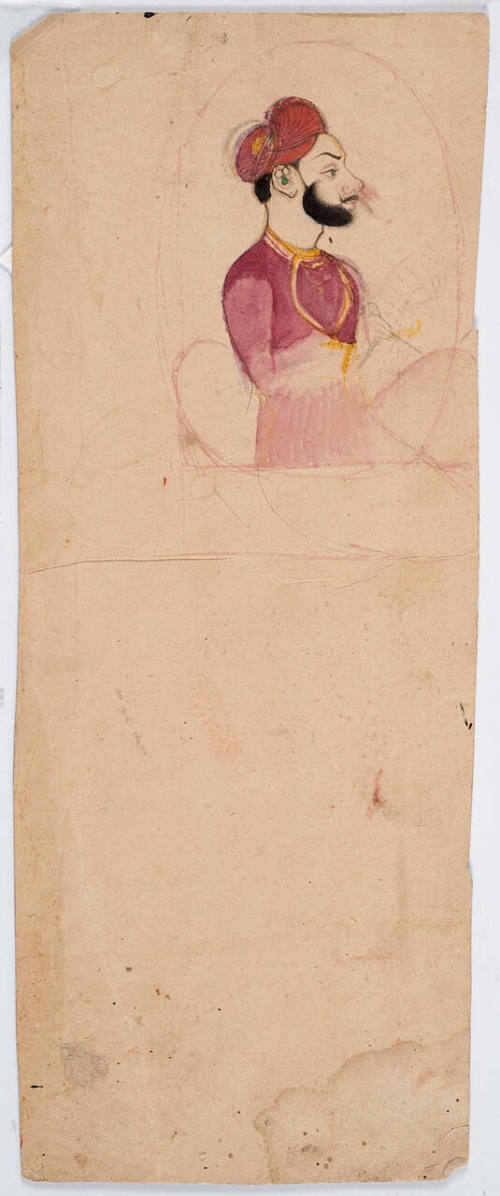 Male Figure with Pink Jacket and Turban