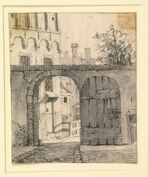 Street Scene Through a Doorway