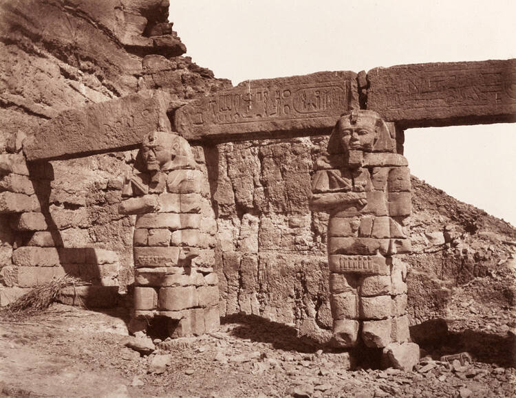 Hemi-Speos, Colossi of the Exterior Section, Gerf Hussain (Tutzis)