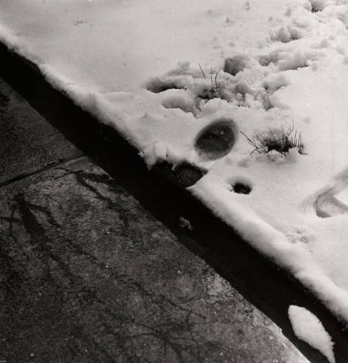 Untitled (Footprint in snow)