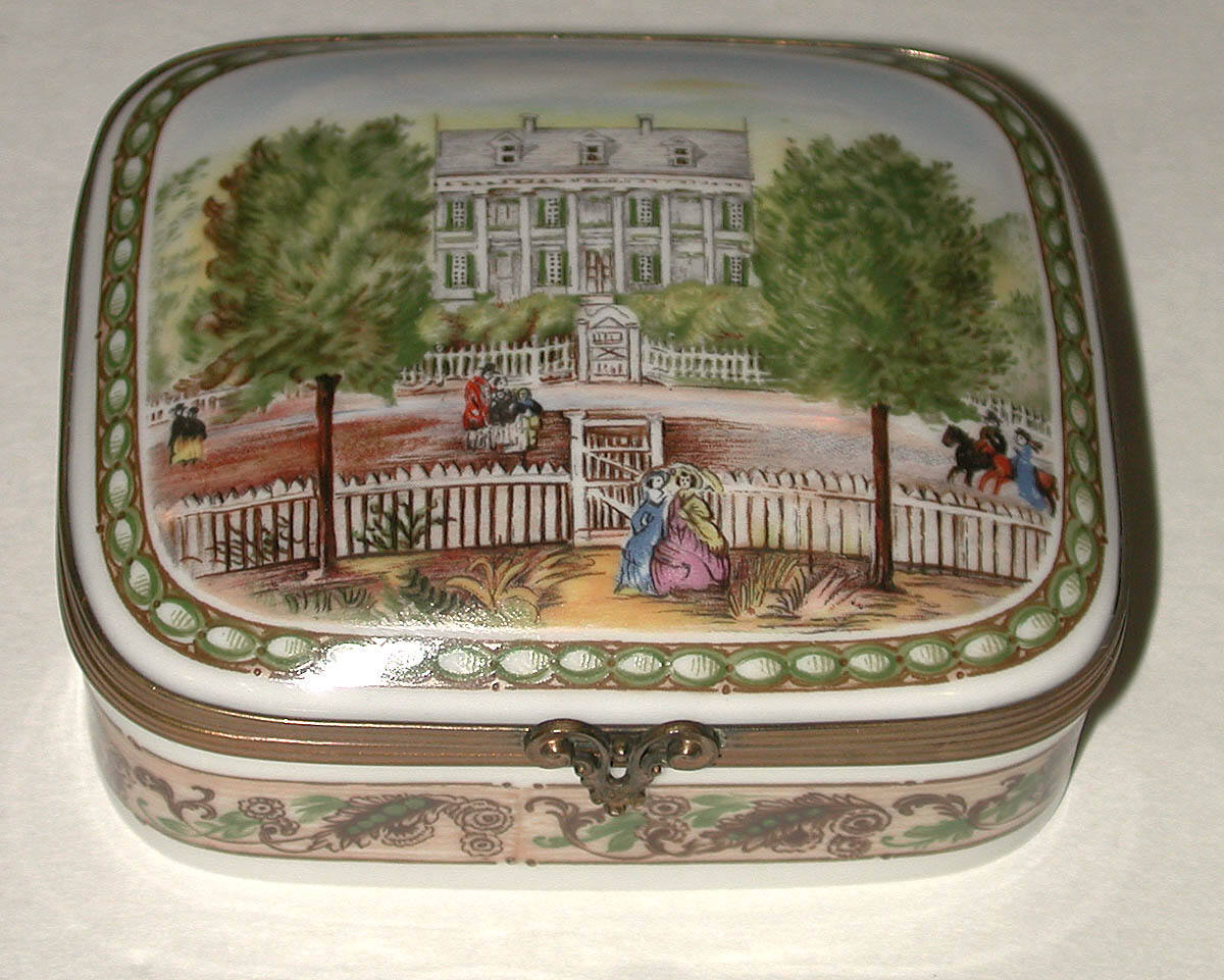 Porcelain Box Depicting the Shadow on the Teche, New Iberia, LA