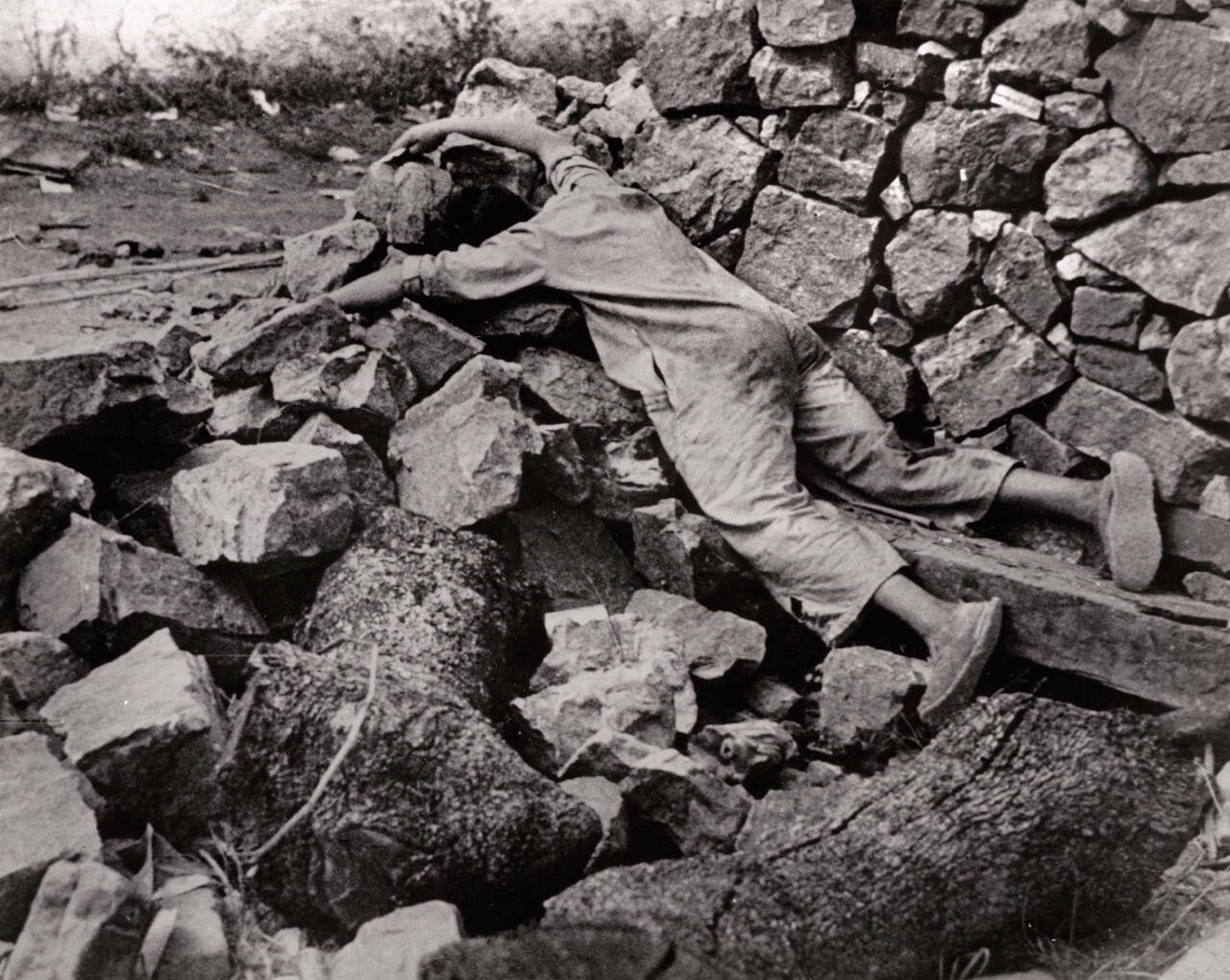 Dead Child in Rubble, Spain
