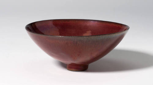 Dark Sang Red Conical Bowl