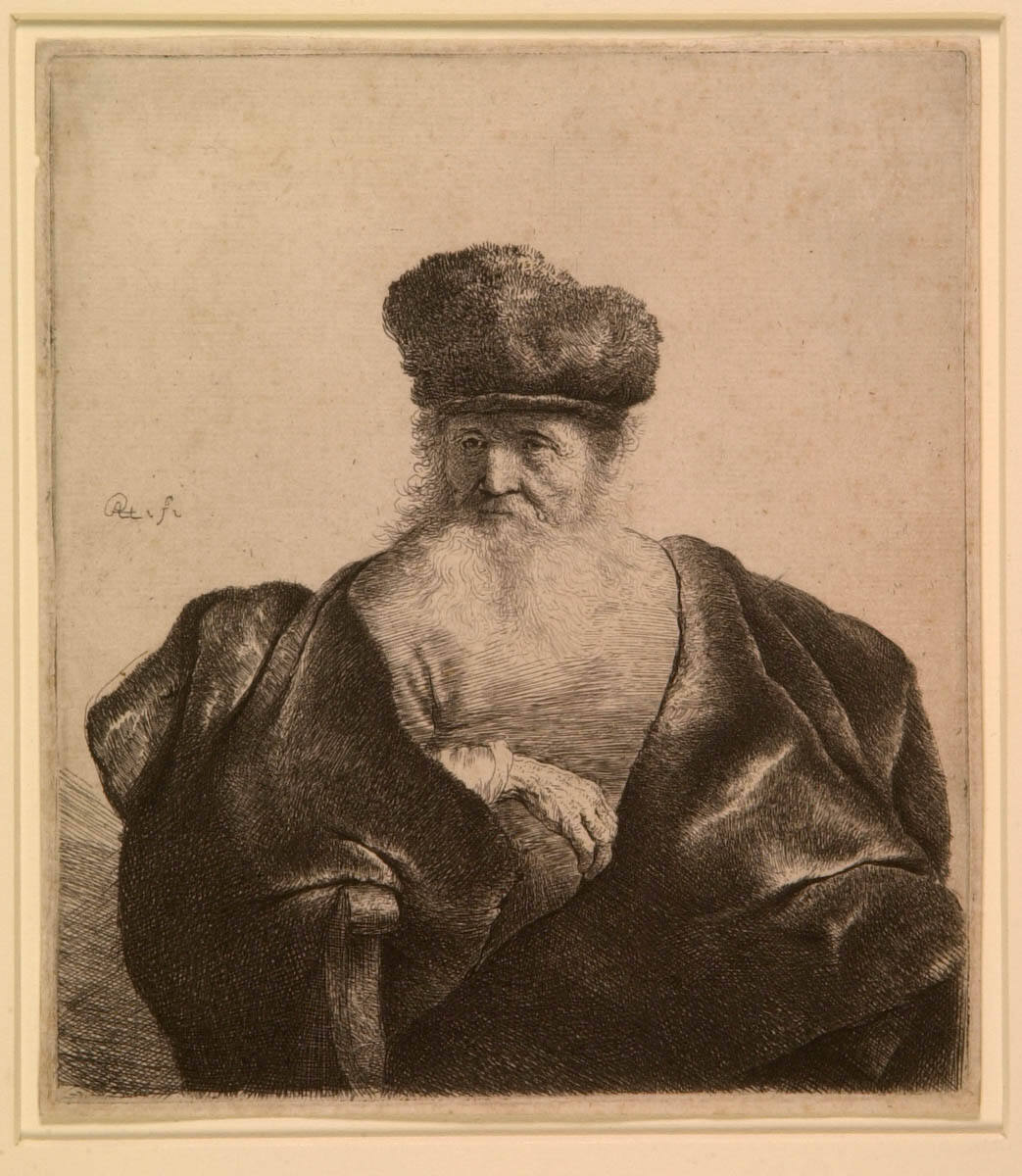 Old Man, with Beard, Fur Cap, and Velvet Cloak