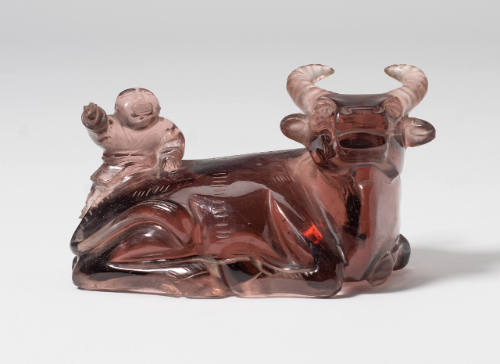 Seated Buffalo with Boy on Back