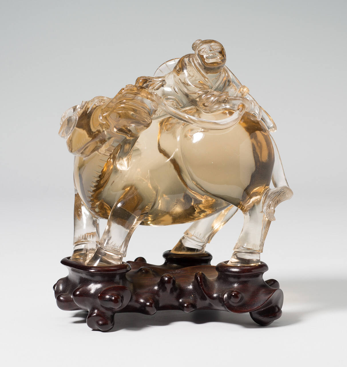 Standing Buffalo with Boy on Back