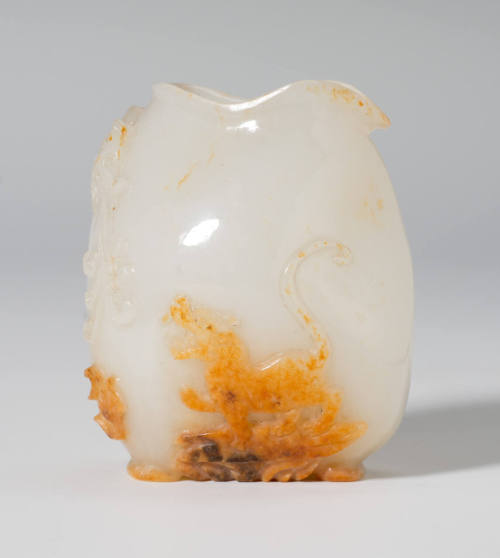 Vase with Raised Design of Dragon and Lion