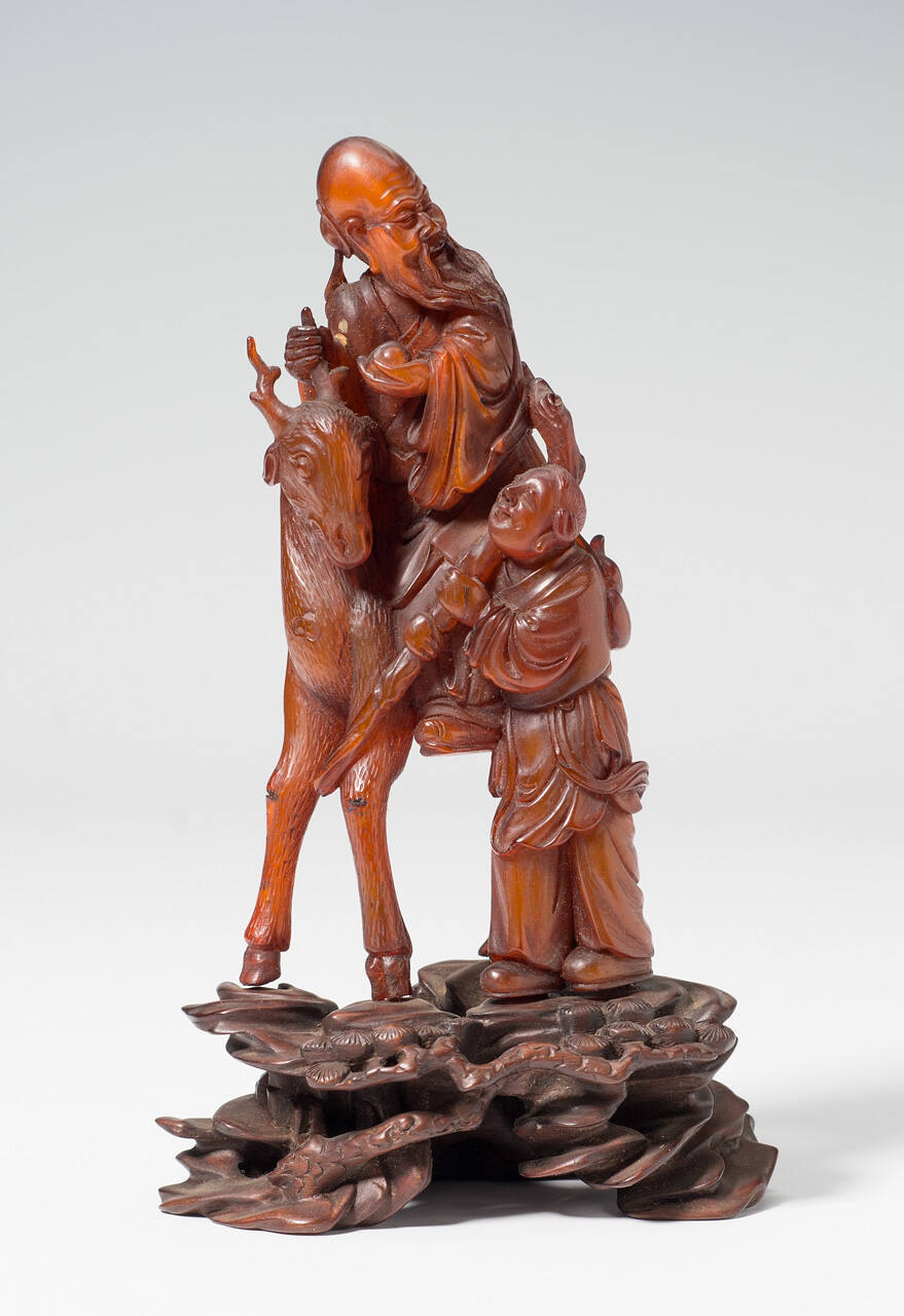 Lao-tze on a Deer with an Attendant
