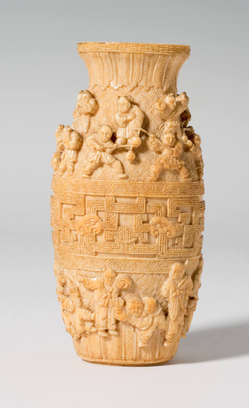 Ivory Jar with Hundred Boys Design