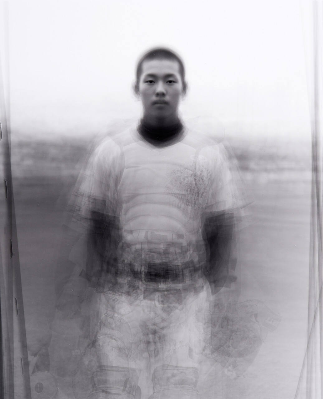 Metaportrait of 42 members of the Baseball Club at OHMI High School, Shiga