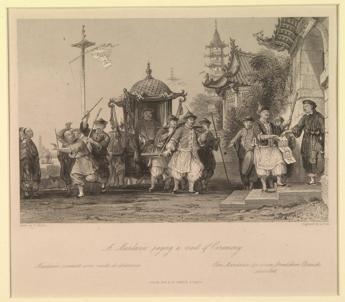 A Mandarin paying a visit of Ceremony