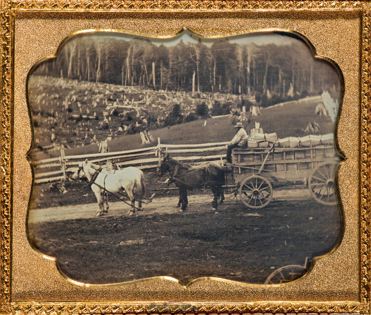 Cart with load of shingles