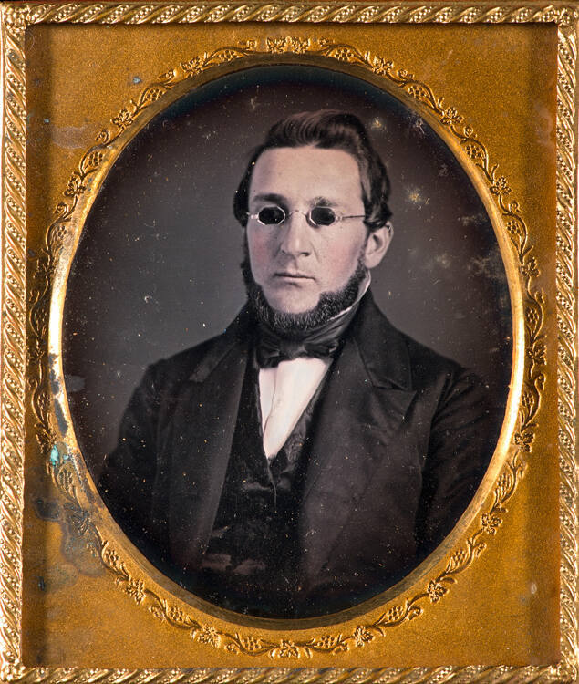 Blind man with dark glasses