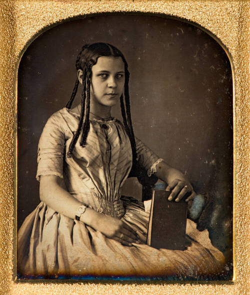 Woman with long braided hair