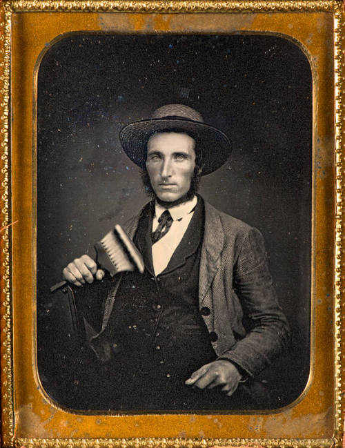 Man with paintbrush