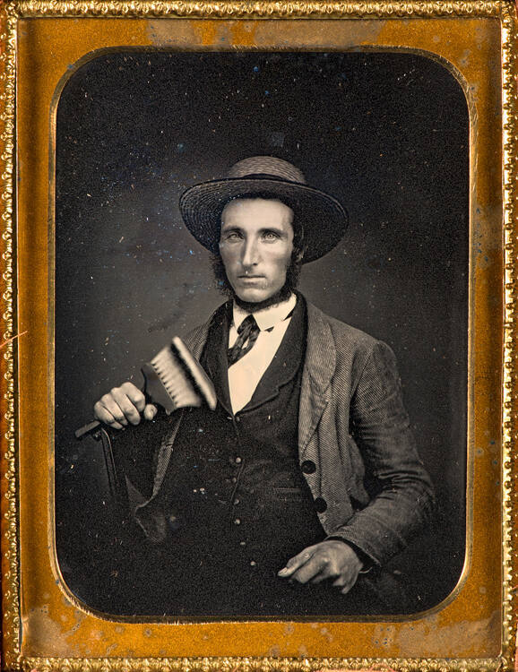 Man with paintbrush