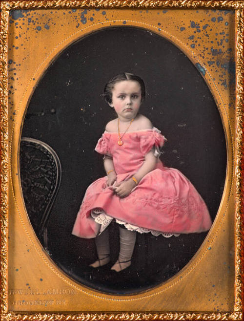 Child in a red dress