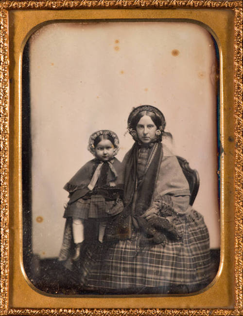 Portrait of Elizabeth Mann Whipple and daughter