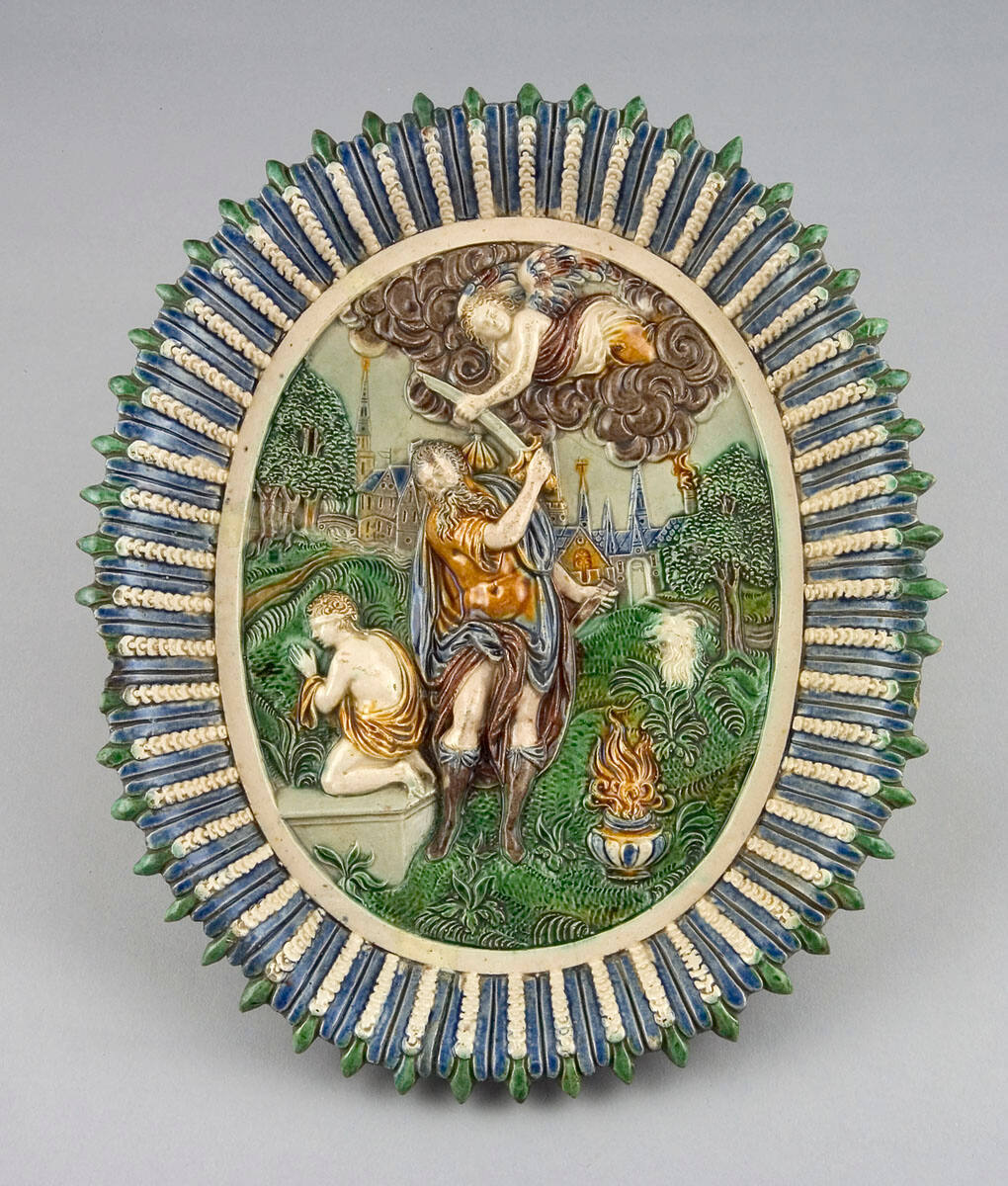 Oval Dish with Scene of the Sacrifice of Isaac
