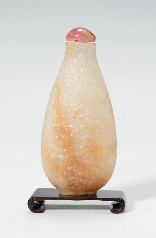 Snuff bottle with stopper and stand