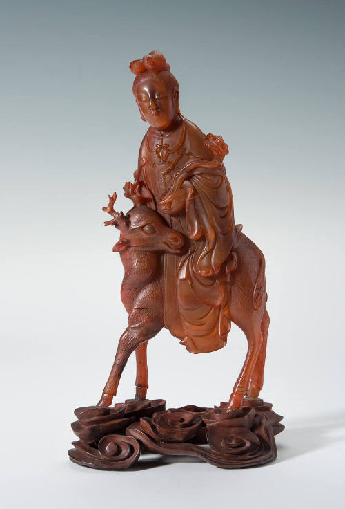 Female Deity on a Horned Deer
