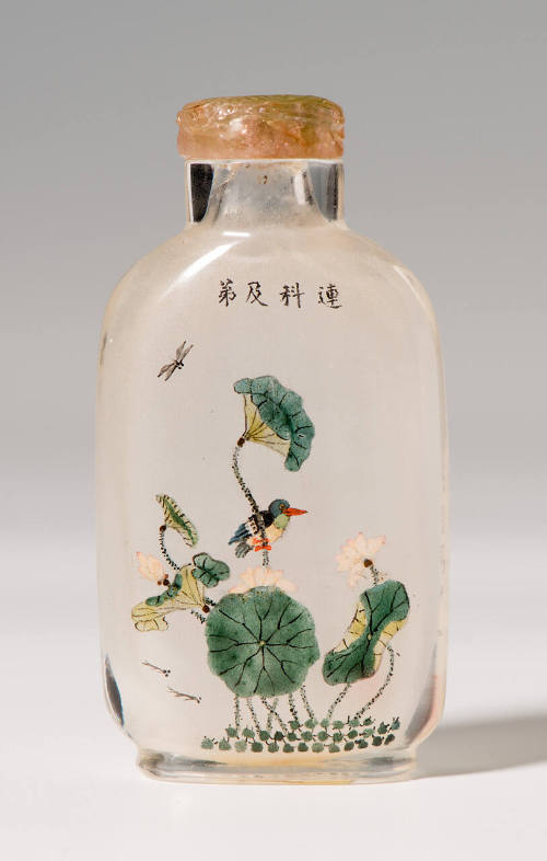 Snuff bottle with stopper