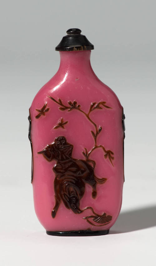 Snuff bottle with stopper and stand