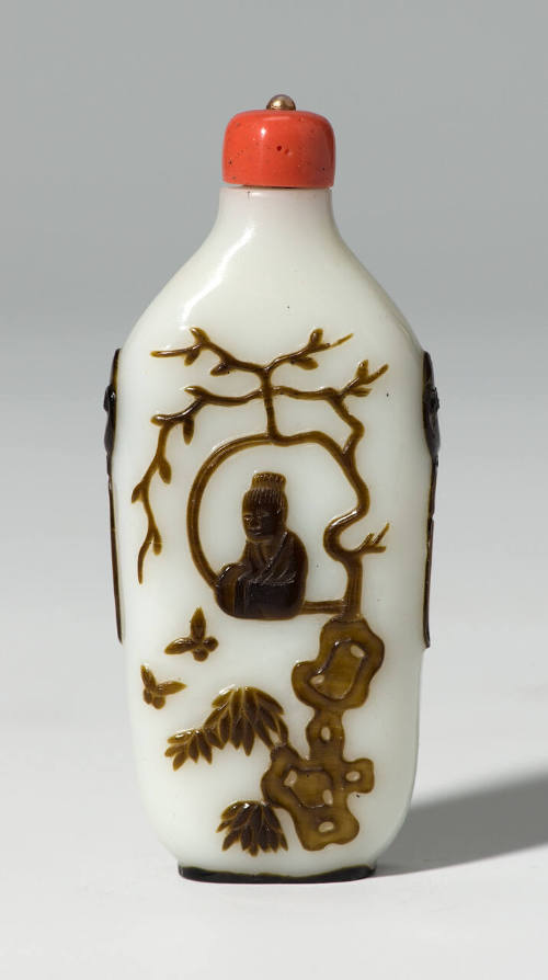 Snuff bottle with stopper and stand
