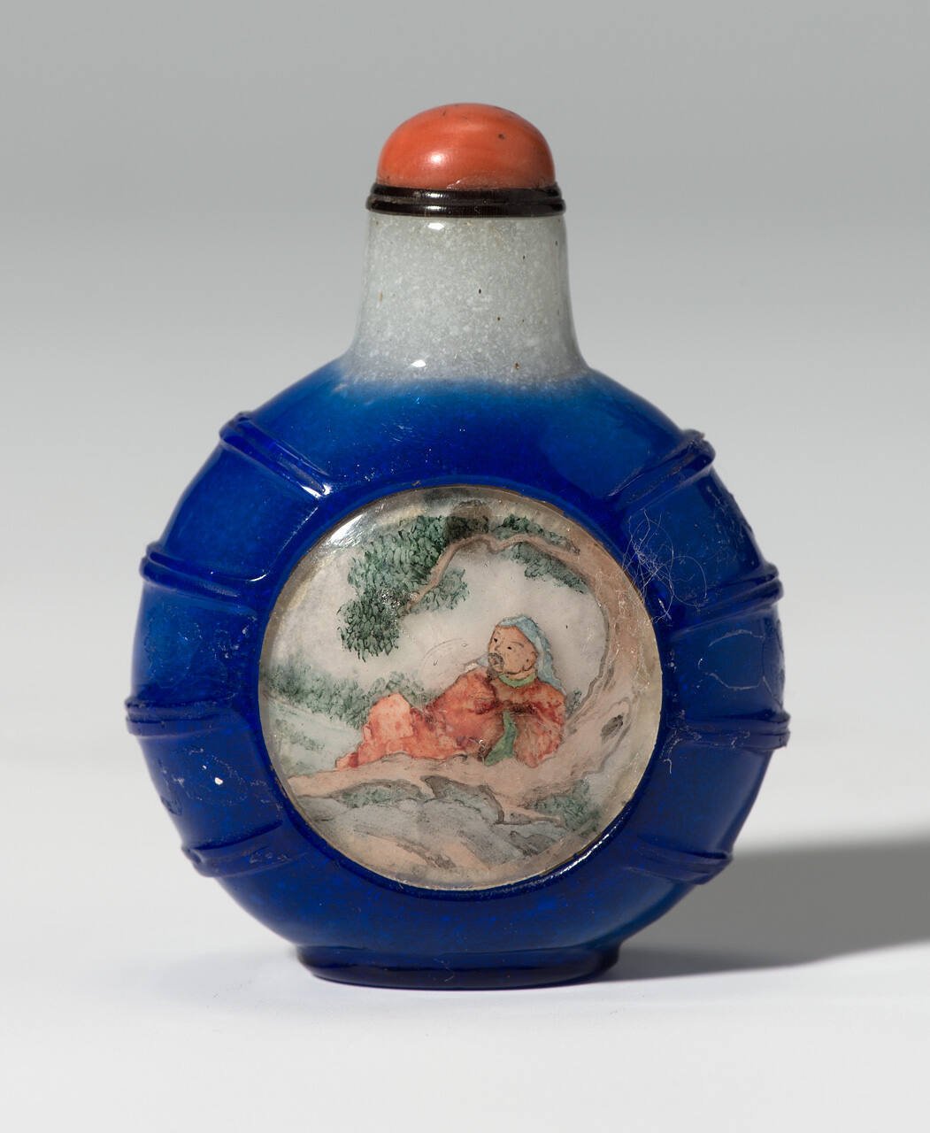 Snuff bottle with stopper and stand