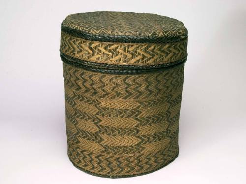 Cylindrical Lidded Basket