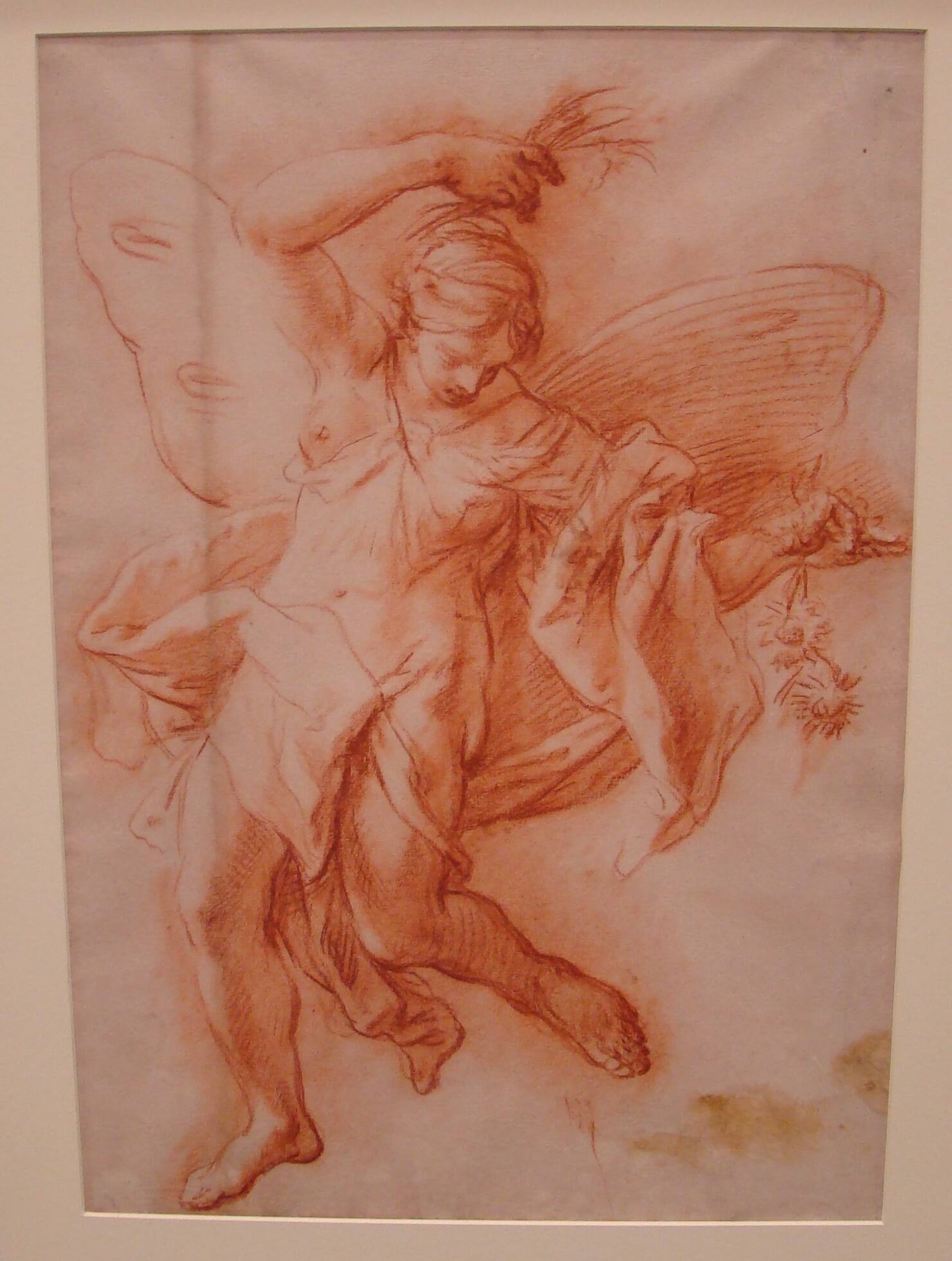 A Winged Nymph Strewing Flowers