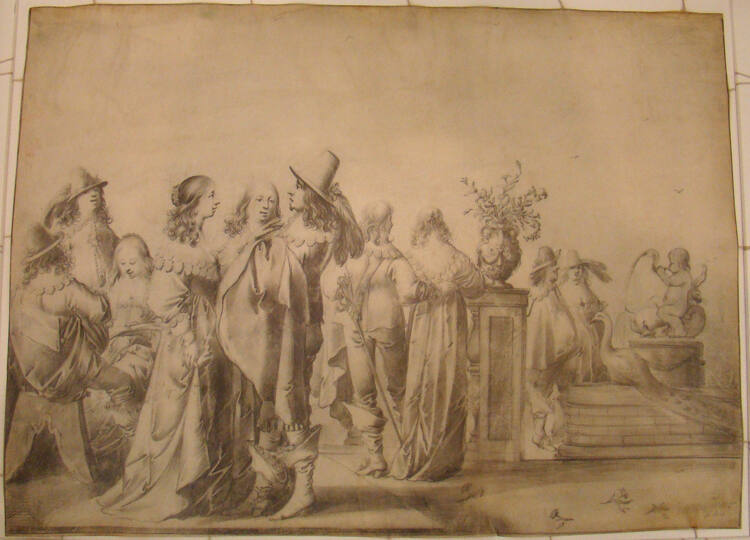 Elegant Company on a Terrace