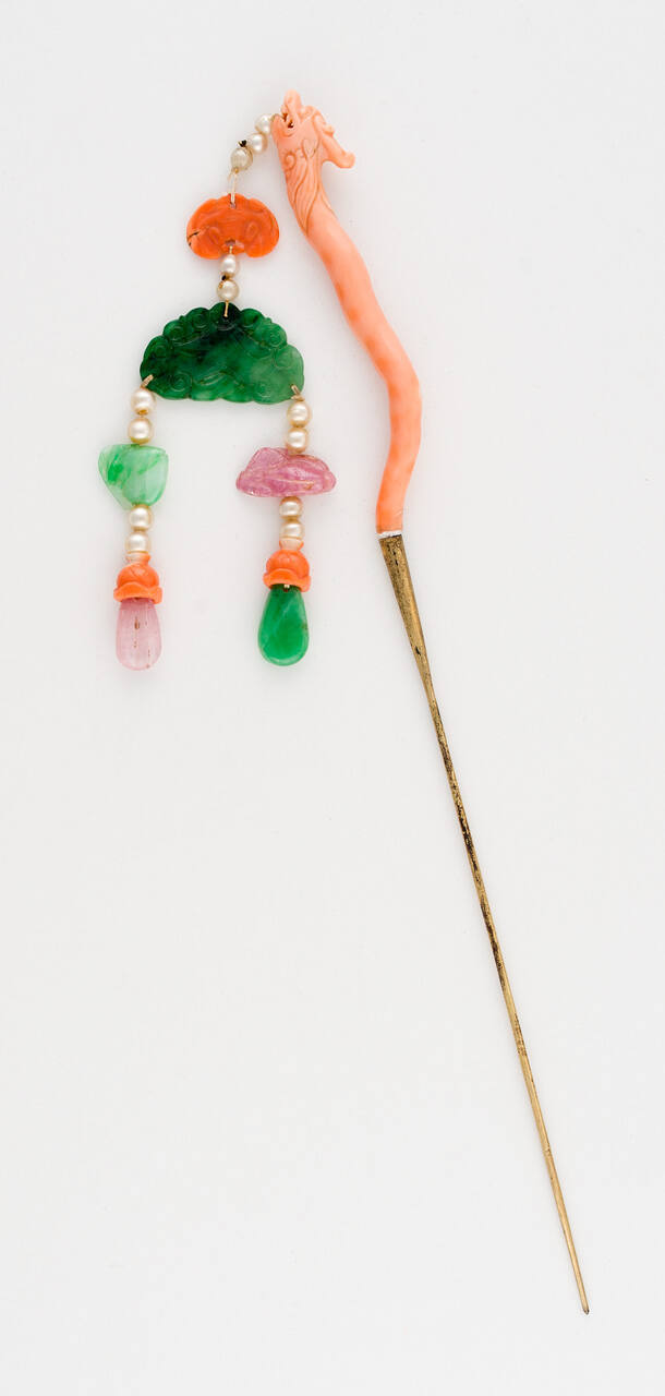 Pair of Coral Hairpins