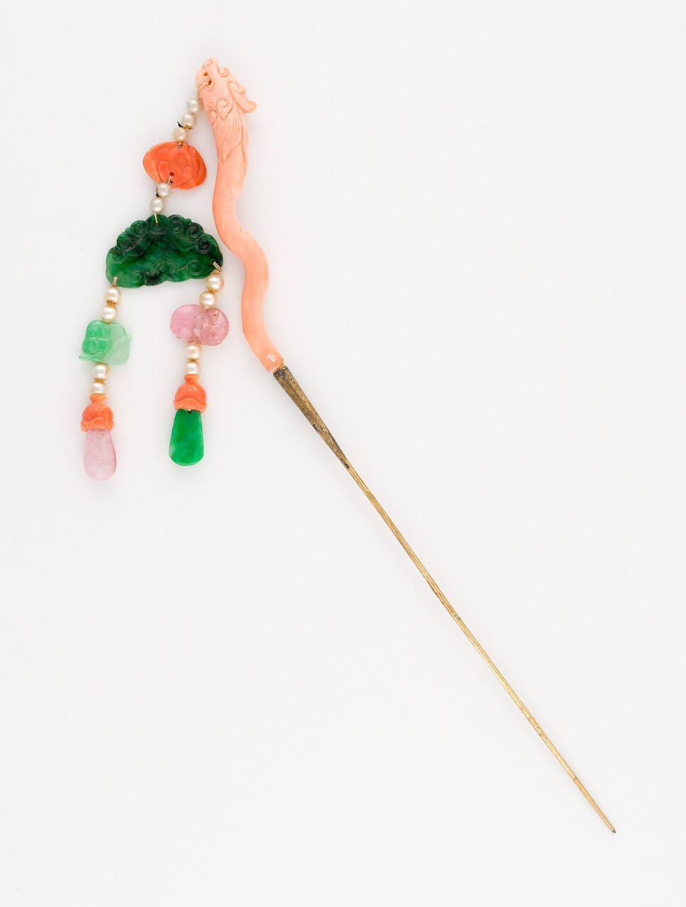 Pair of Coral Hairpins