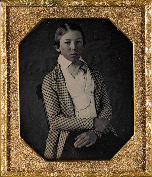 Boy Wearing Checkered Jacket