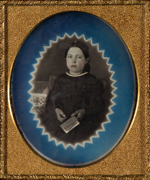 Girl with Book ("Magic Background")