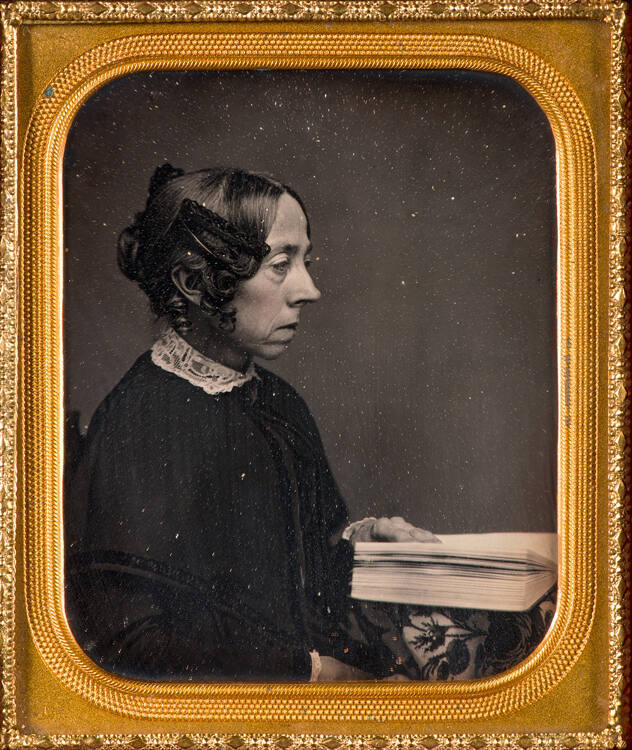 Woman, in Profile, Reading
