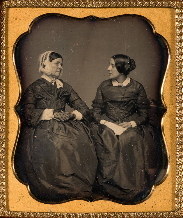 Portrait of Mrs. Elizabeth Mann Whipple and her mother