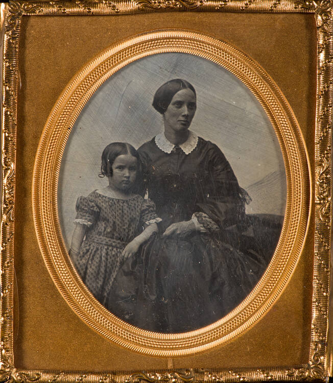 Portrait of mother and daughter