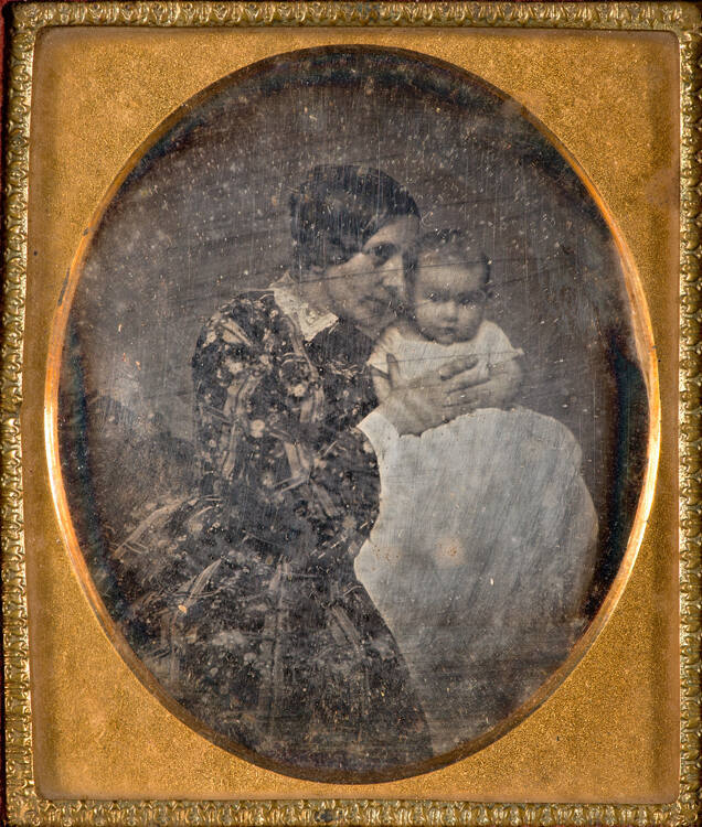 Portrait of Mrs. Elizabeth Mann Whipple and daughter Annie